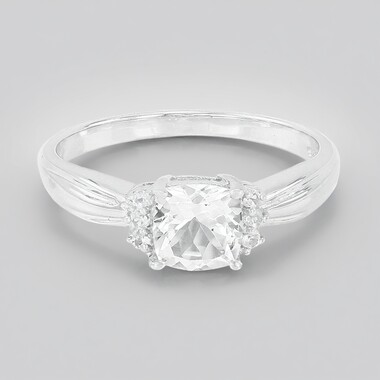 Goshenite Silver Ring