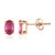 Orecchini in oro con Zaffiro Rosa del Madagascar