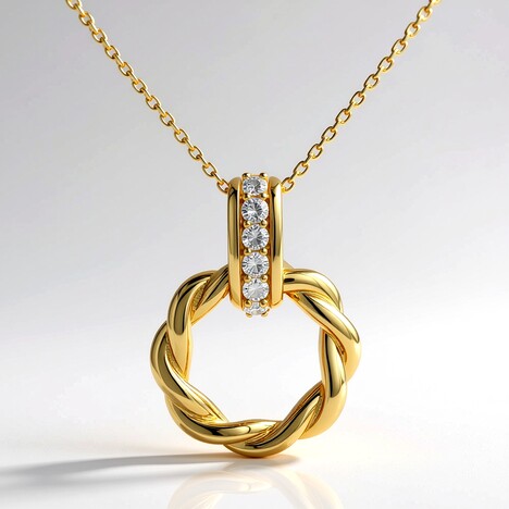 Collana in oro con Diamante I1 (H) (CIRARI)