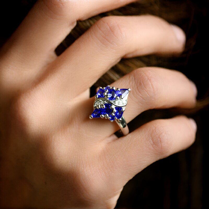 Bague en argent et Tanzanite