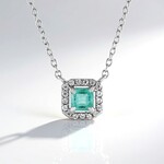 Collana in argento con Smeraldo Colombiano