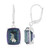 Boucles d'oreilles en argent et Quartz mystique bleu