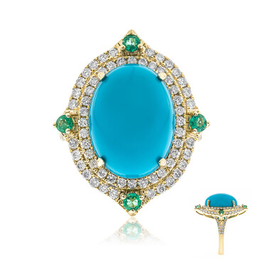 14K Sleeping Beauty Turquoise Gold Ring