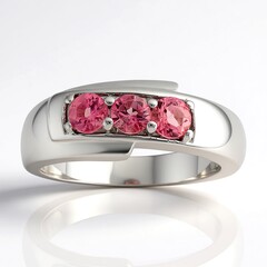 Anello in argento con Tormalina Rosa Brasiliana