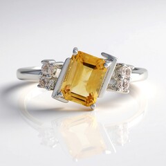 Anello in argento con Citrino
