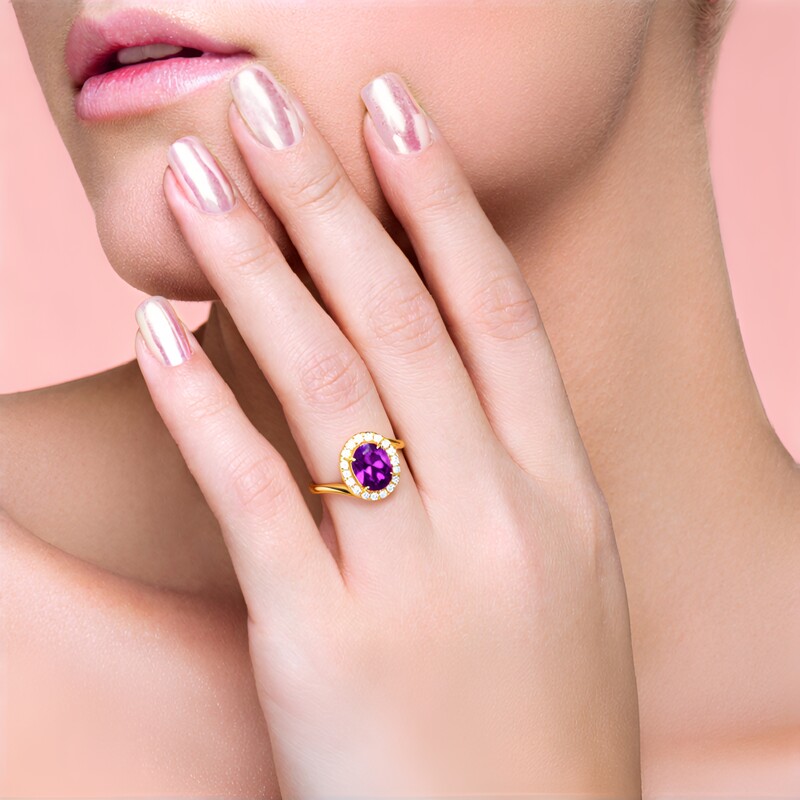 Moroccan Amethyst Silver Ring