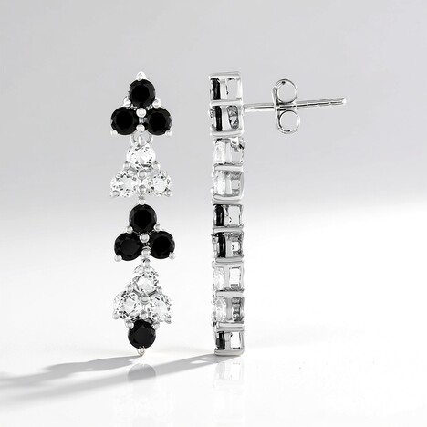 Orecchini in argento con Spinello Nero