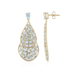 Himmelblauer Topas-Silberohrringe