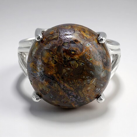 Anello in argento con Quarzo Dinosauro