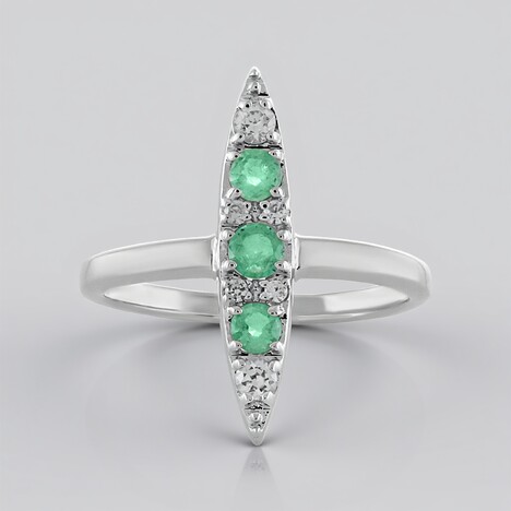 Anello in argento con Smeraldo Etiope