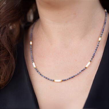 Collar en plata con Tanzanita