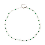 Collana in argento con Quarzo Bianco