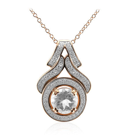 Collana in argento con Topazio Bianco