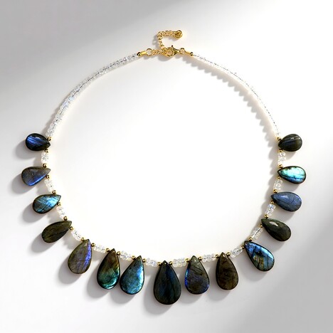 Collana in argento con Labradorite (Adela Silber)