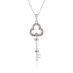 I3 Schokoladen-Diamant-Silberhalskette