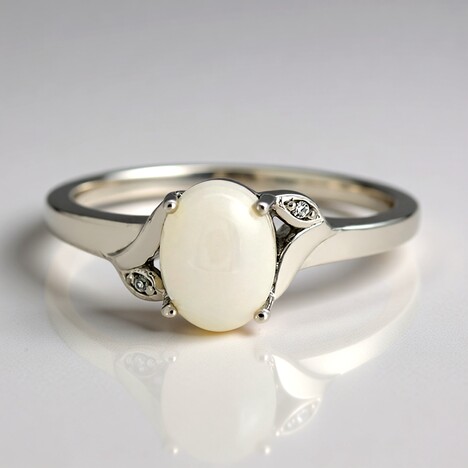 Anello in argento con Opale di Welo