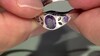 Anillo en plata con Zafiro púrpura de Ceilán
