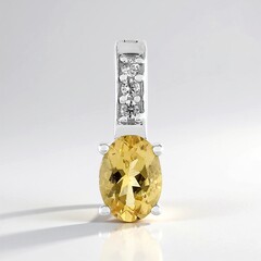 Ciondolo in argento con Berillo Giallo