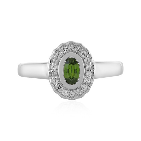 Anello in argento con Zircone Ceylon Verde