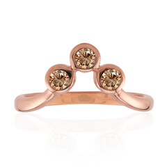9K SI1 Argyle Rose De France Diamond Gold Ring