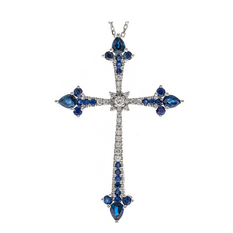Collier en or et Saphir bleu de Ceylan (CIRARI)