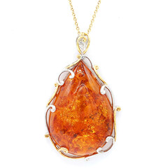 Collana in argento con Ambra (Gems en Vogue)