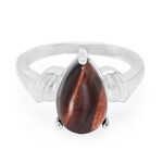 Anello in argento con Occhio di Tigre Rosso