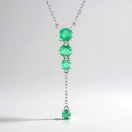 Collier en argent et Emeraude de Colombie (de Melo Essence)