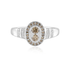I2 Champagner-Diamant-Silberring (de Melo)