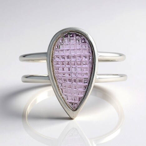 Anello in argento con Ametista Rose de France