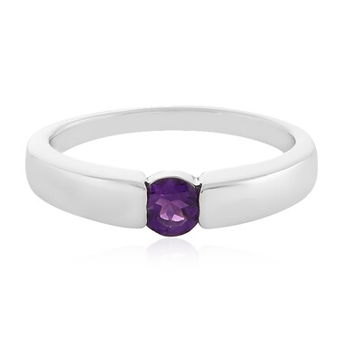 Zilveren ring met een amethist