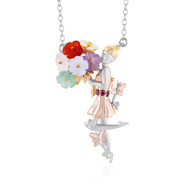 Edelstein-Silbercollier (Gems en Vogue)