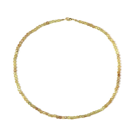 Grüner Apatit-Silberhalskette