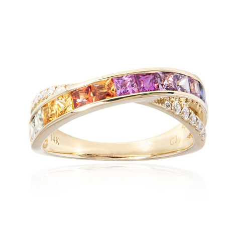 Gouden ring met saffieren (CIRARI)