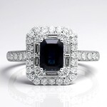 Anello in oro con Zaffiro Ceylon Blu