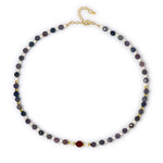 Collana in argento con Agata Rosa (Riya)