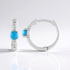 Orecchini in argento con Turchese Sleeping Beauty (Faszination Türkis)