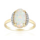 Brasilianischer Weißer Opal-Goldring