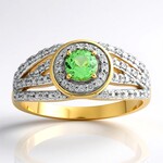 Anello in oro con Tsavorite AAA del Kenia