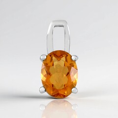 Ciondolo in argento con Quarzo Arancione