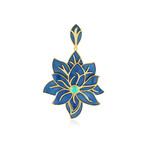 Colgante en plata con Ónix verde (Adela Silber)