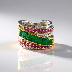 Anello in argento con Smeraldo Zambia