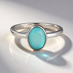 Anello in argento con Opale Paraiba