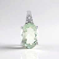 Pendentif en argent et Améthyste verte