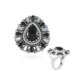 Black Onyx Silver Ring (Desert Chic)