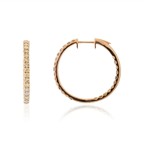 SI2 Fancy-Brillant-Goldohrringe (CIRARI)