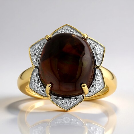 Anello in oro con Agata di Fuoco