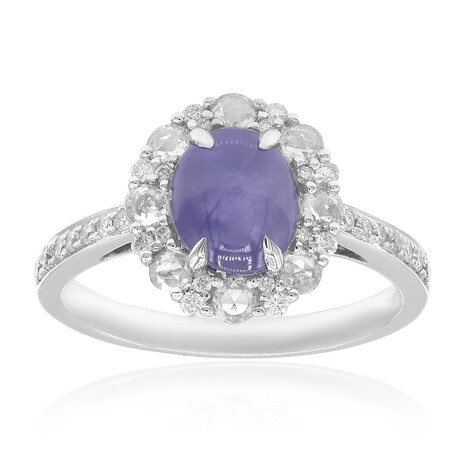 Purpurfarbener Saphir-Katzenauge-Goldring (CIRARI)