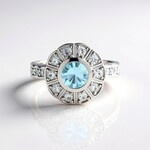 Anello in argento con Topazio Blu Cielo (Dallas Prince Designs)