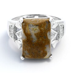 Anello in argento con Quarzo Dinosauro